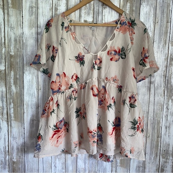 Lucky Brand Pale Pink Floral Blouse - Picture 2 of 6